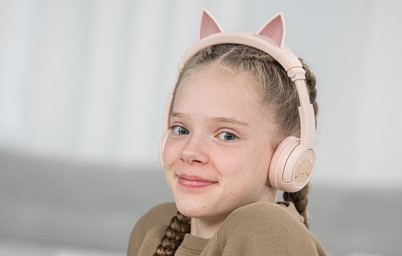 Wireless headphones for kids Buddyphones Play Ears Plus cat (Pink), BuddyPhones BT-BP-PLAYP-EARS-CAT