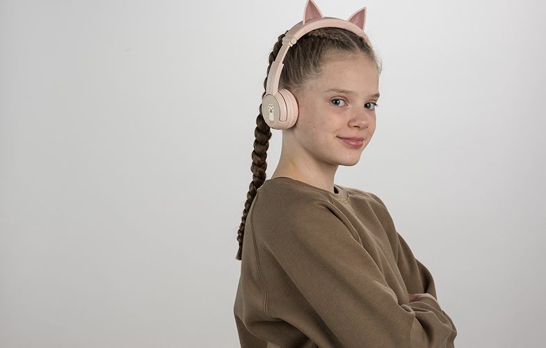 Wireless headphones for kids Buddyphones Play Ears Plus cat (Pink), BuddyPhones BT-BP-PLAYP-EARS-CAT