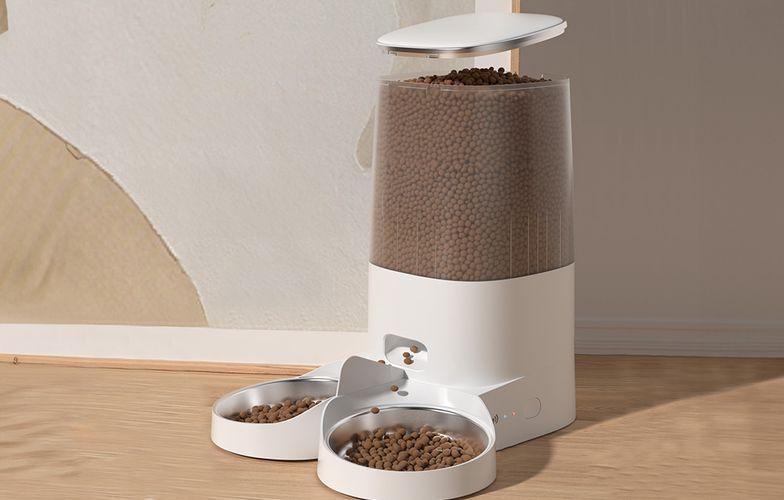 Rojeco 4L Automatic Pet Feeder WiFi Version with Double Bowl, Rojeco PTM-001 dual