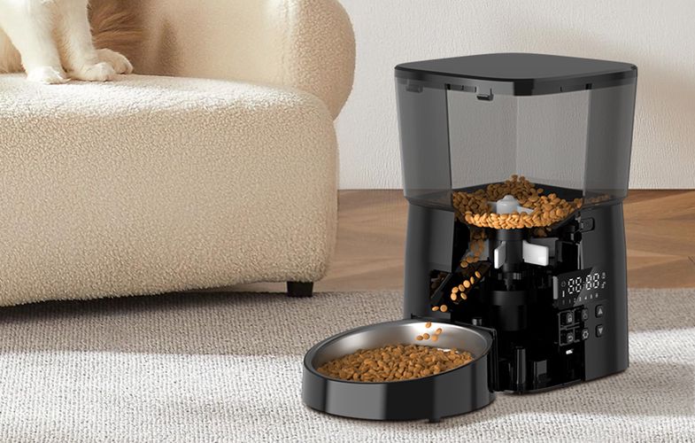 Rojeco 2L Automatic Pet Feeder Button Version, Rojeco RWSQ-02 Black