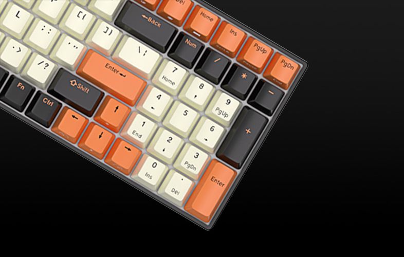 Mechanical keyboard Royal Kludge RK100 RGB, brown switch (black-orange), Royal Kludge RK100