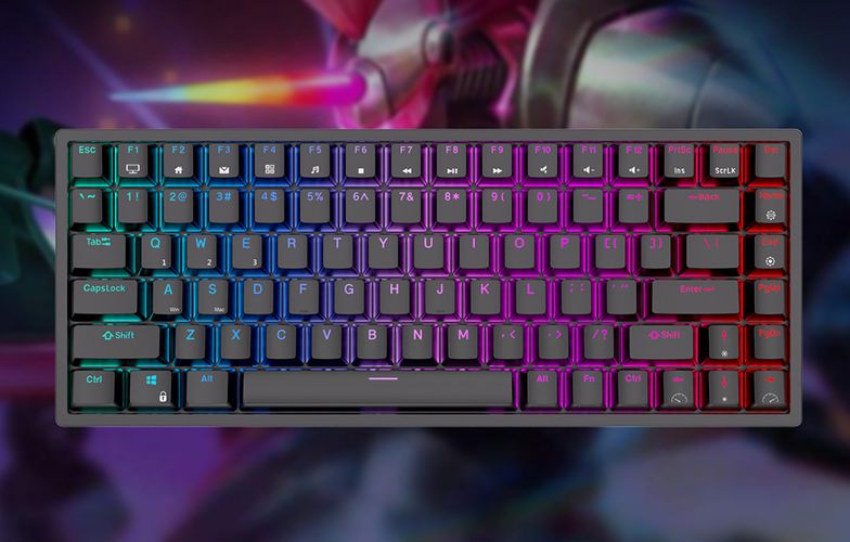 Wireless mechanical keyboard Royal Kludge RK84 RGB, Red switch (black), Royal Kludge RK84 red switch