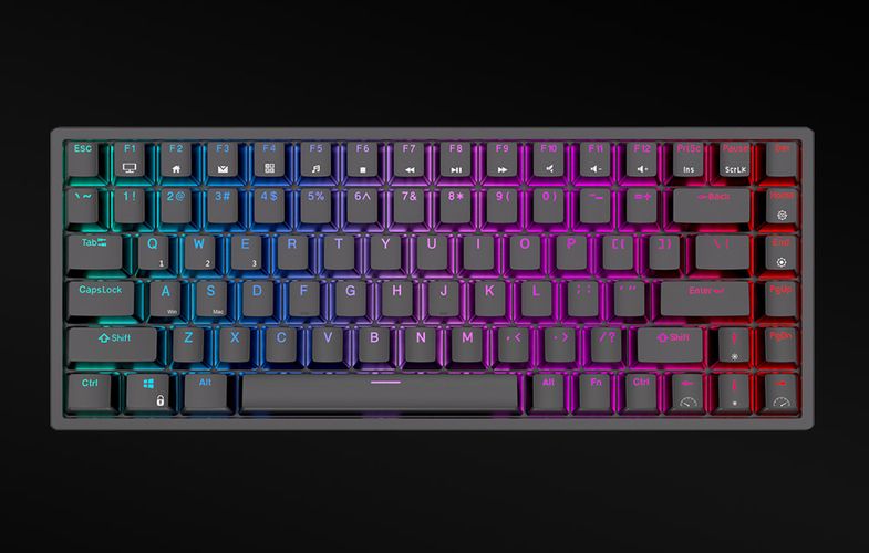 Wireless mechanical keyboard Royal Kludge RK84 RGB, Red switch (black), Royal Kludge RK84 red switch