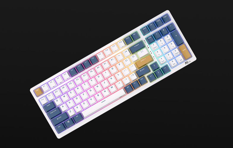 Mechanical keyboard Royal Kludge RK98 RGB, Red switch (blue), Royal Kludge RK98 blu