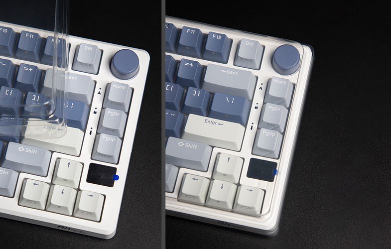 Wireless mechanical keyboard Royal Kludge RKM75 RGB, Silver switch (blue), Royal Kludge RKM75 silver switch