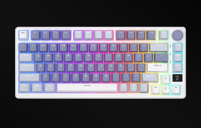 Wireless mechanical keyboard Royal Kludge RKM75 RGB, Silver switch (blue), Royal Kludge RKM75 silver switch