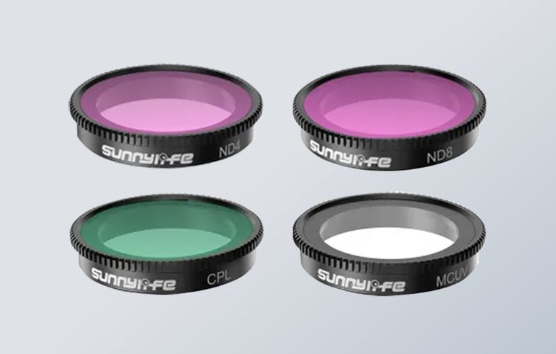 Set of 4 filters MCUV+CPL+ND4+ND8 Sunnylife for Insta360 GO 3/2, Sunnylife IST-FI9316