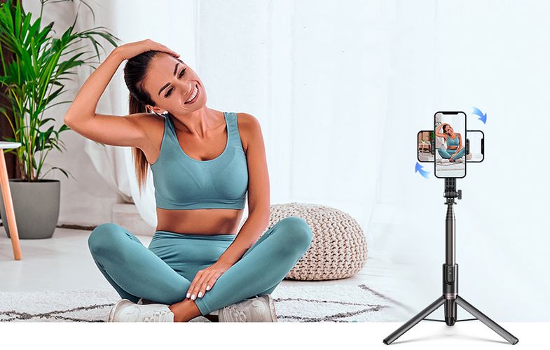 Selfie-stick TELESIN with tripod and remote control for GoPro / phones (130 cm), Telesin TE-RCSS-003