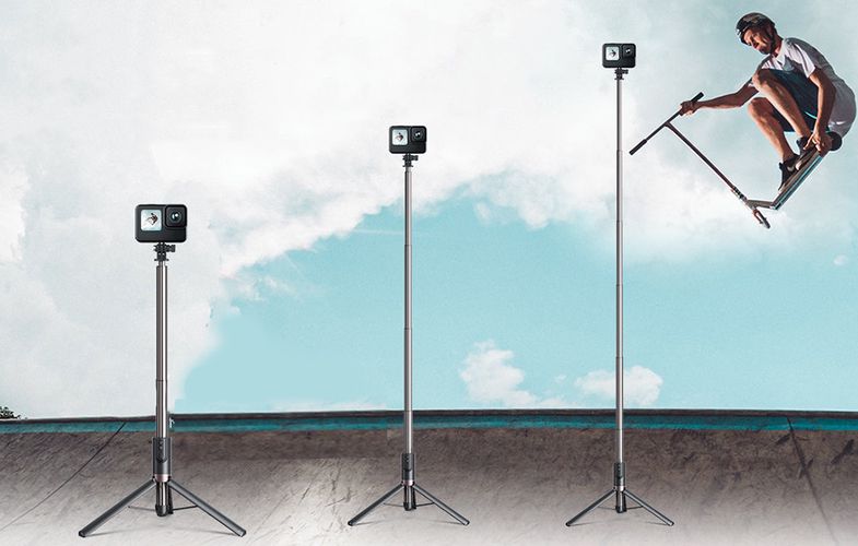 Selfie-stick TELESIN with tripod and remote control for GoPro / phones (130 cm), Telesin TE-RCSS-003
