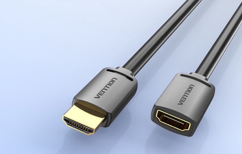 HDMI 2.0 Male to HDMI 2.0 Female Extension Cable Vention AHCBD 0,5m, 4K 60Hz, (Black), Vention AHCBD