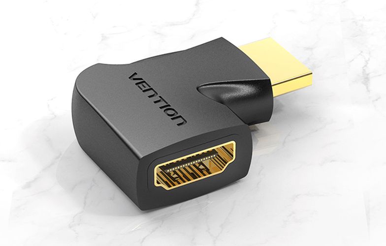 HDMI 90 degree Adapter Vention 4K 60Hz, AIQB0 (Black), Vention AIQB0