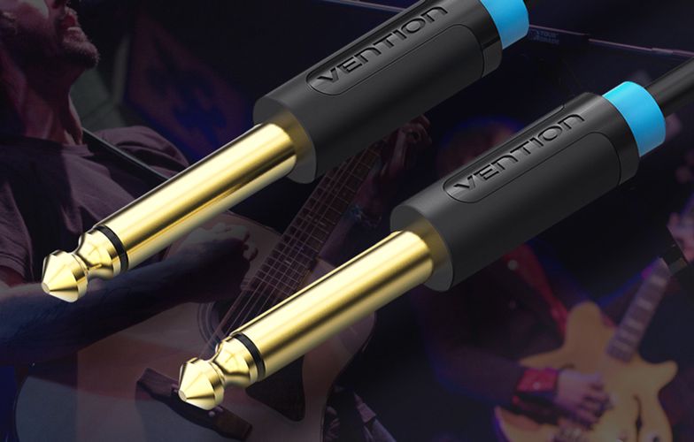 Audio Cable TS 6.35mm Vention BAABI 3m (black), Vention BAABI