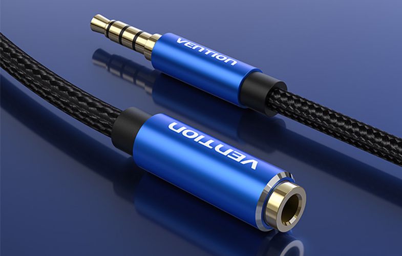 Cable Audio TRRS 3.5mm Male to 3.5mm Female Vention BHCLI 3m Blue, Vention BHCLI