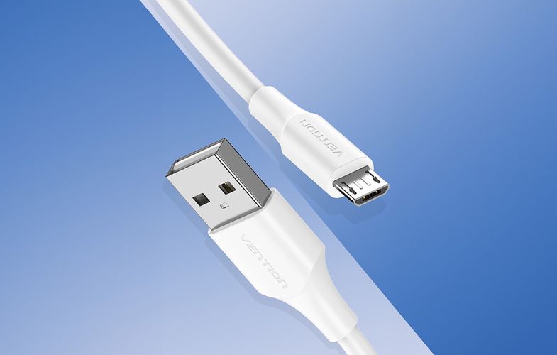 Cable USB 2.0 to Micro USB Vention CTIWF 2A 1m (white), Vention CTIWF