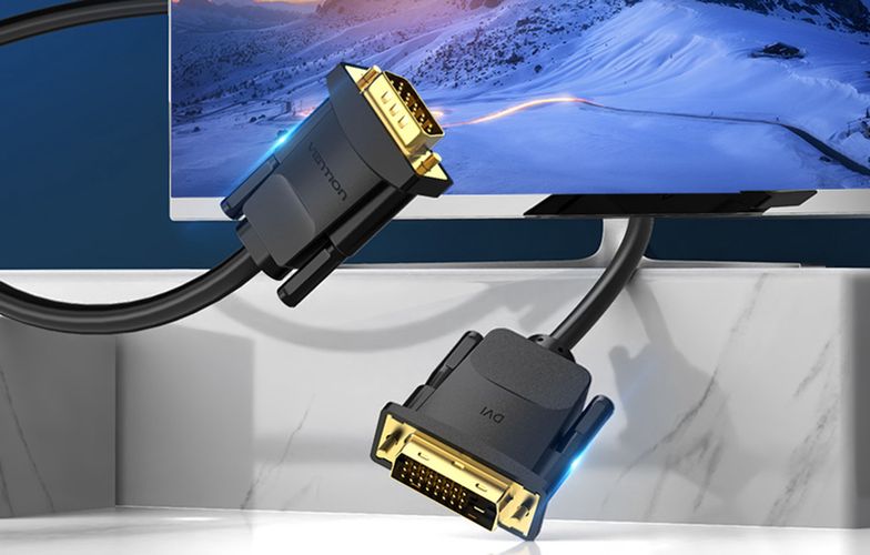 DVI (24+1) to VGA Cable Vention EABBG 1,5m, 1080P 60Hz (black), Vention EABBG