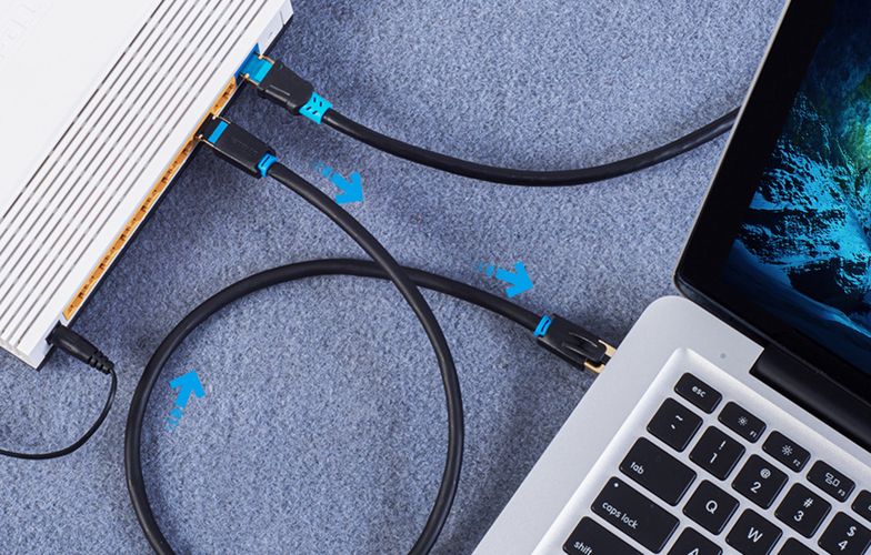 Network Cable CAT8 SFTP Vention IKABH RJ45 Ethernet 40Gbps 2m Black, Vention IKABH
