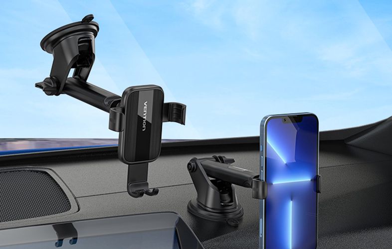 Automatic Car Phone Holder Vention KCOB0 with Suction Cup Black, Vention KCOB0