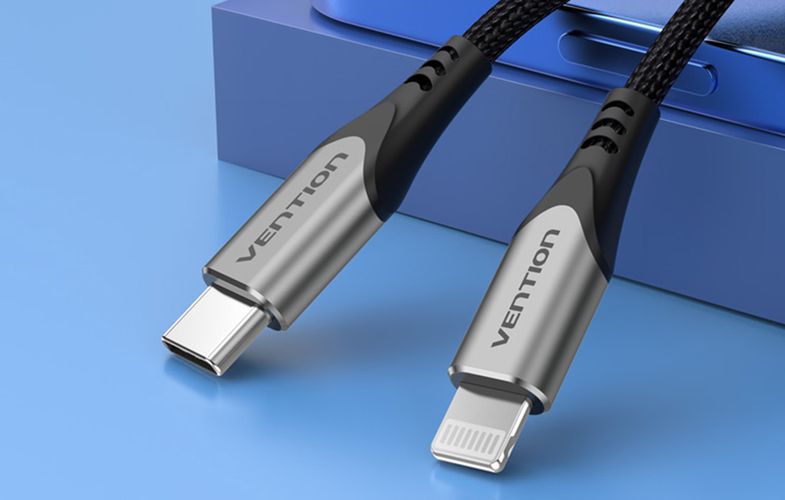 Cable USB-C 2.0 do Lightning Vention TACHF MFi 3A 1m (Gray), Vention TACHF