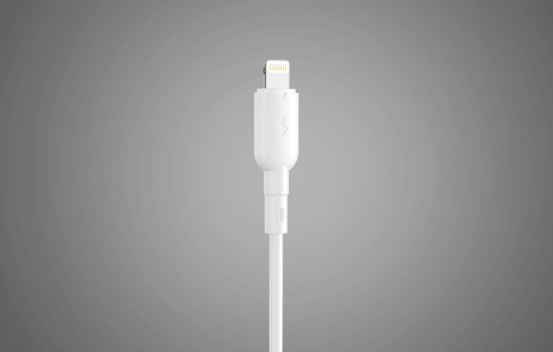 USB to Lightning cable VFAN Colorful X11, 3A, 1m (white), Vipfan X11LT-white