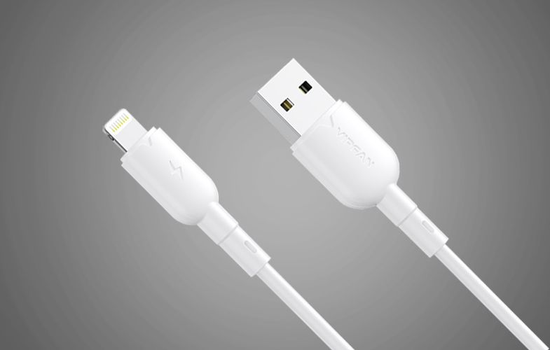 USB to Lightning cable VFAN Colorful X11, 3A, 1m (white), Vipfan X11LT-white