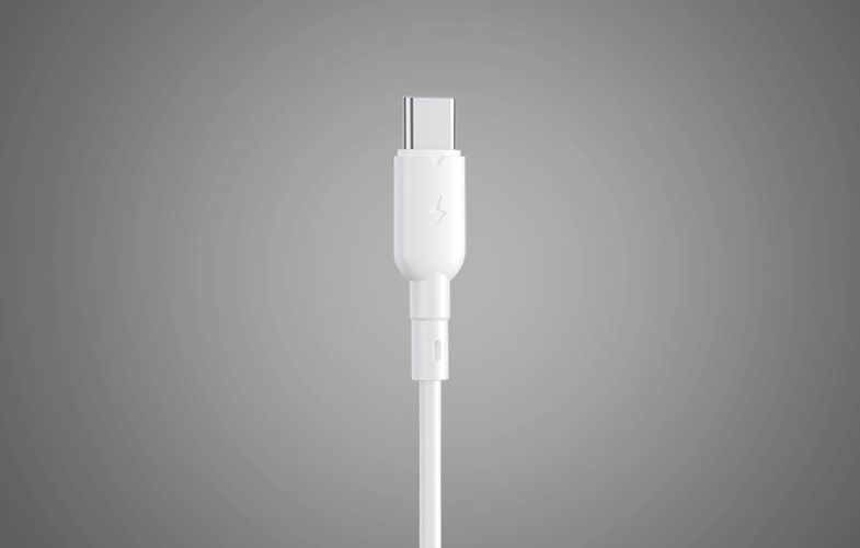 USB to USB-C cable VFAN Colorful X11, 3A, 1m (white), Vipfan X11TC-white