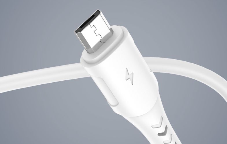 USB to Micro USB cable VFAN Colorful X12, 3A, 1m (white), Vipfan X12MK
