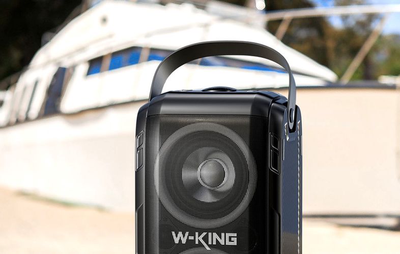 Wireless Bluetooth Speaker W-KING T9II 60W + microphone (black), W-KING T9II black