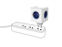 PowerCube  tīkla adapteris ar USB ligzdām un  4 sarkanām  kontaktligzdām 1202RD/DEOUPC 8718444085690