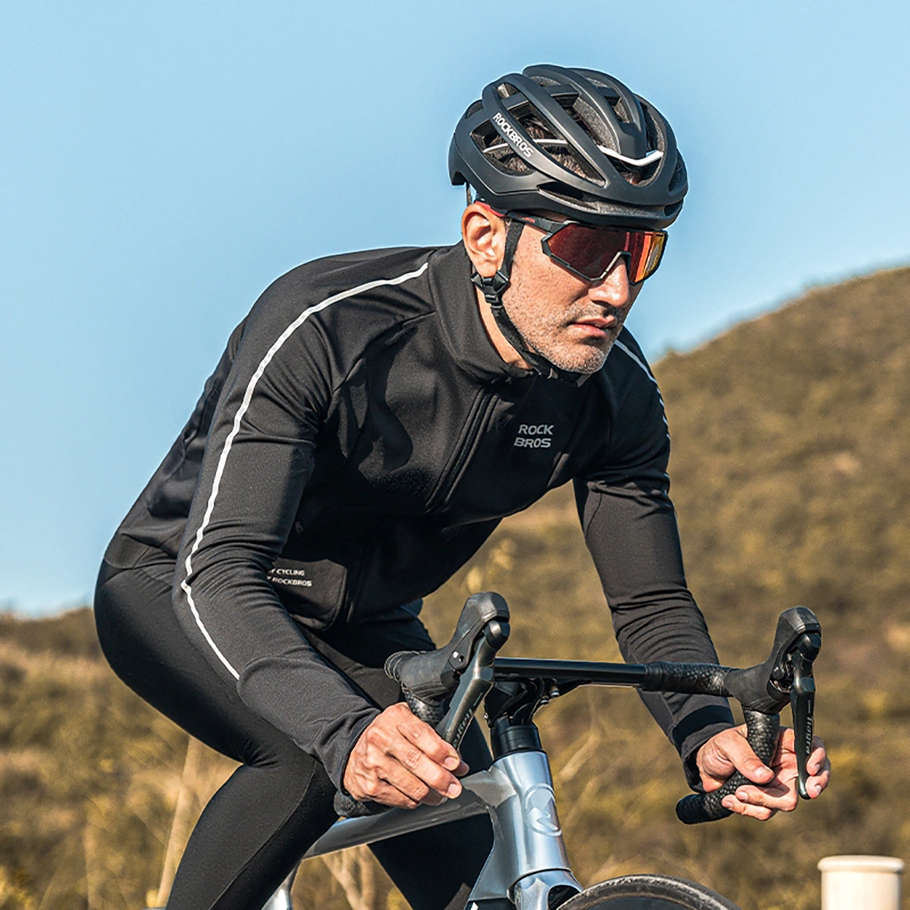 Rockbros cycling jersey 15400002003 long sleeve fall/winter L - black, Rockbros 7381758550744 7381758550744