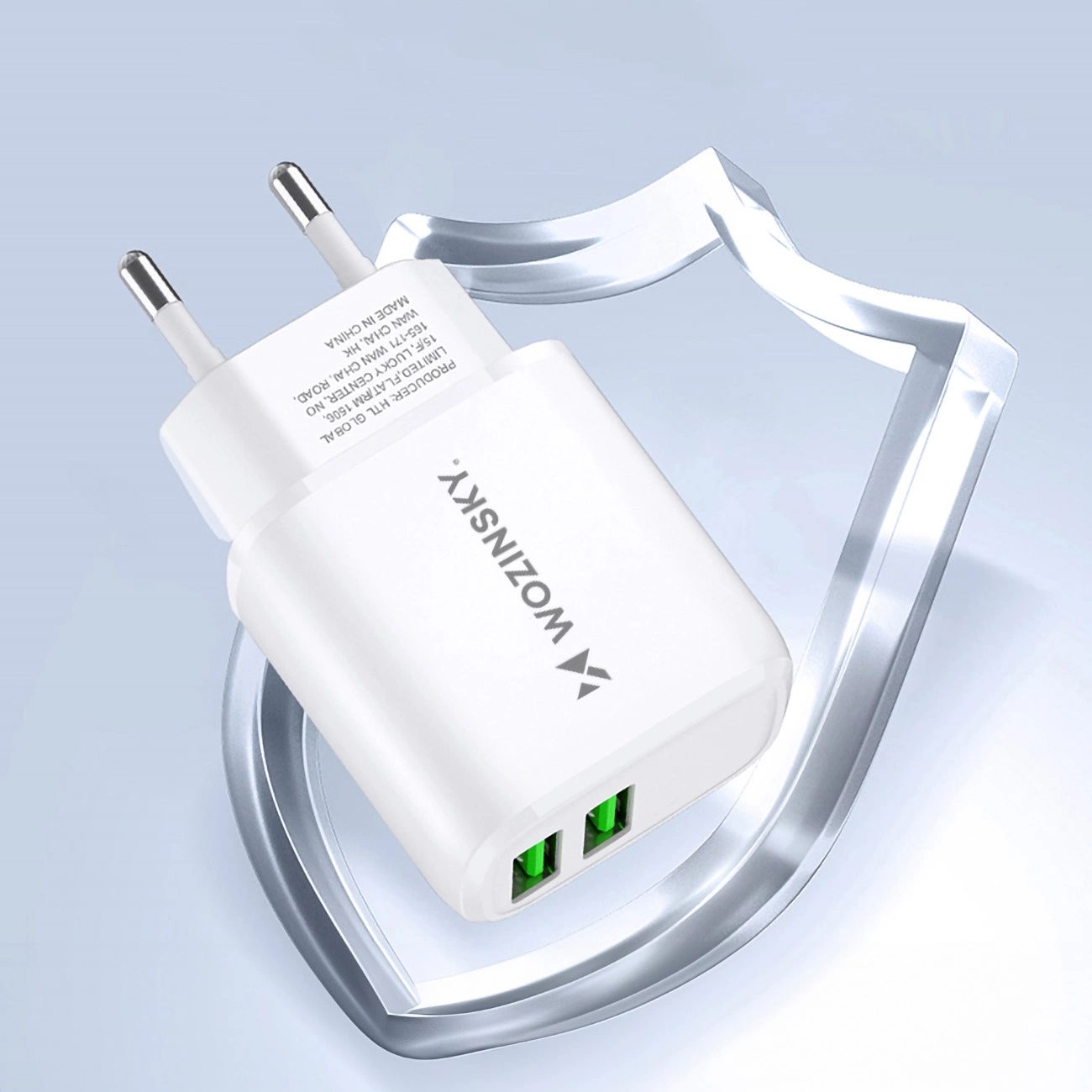 Wozinsky CUWCW 2.4A 2 x USB-A wall charger - white, Wozinsky 5907769308550 5907769308550