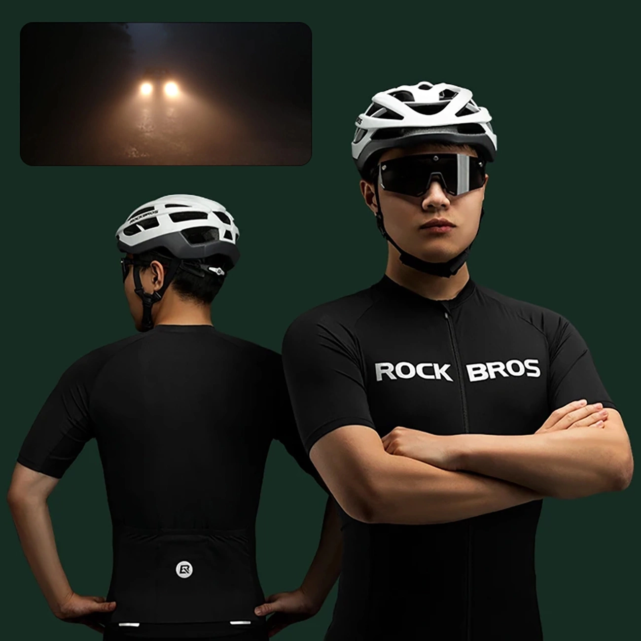 Rockbros cycling jersey 15120002003 short sleeve L - black, Rockbros 7319476962488 7319476962488