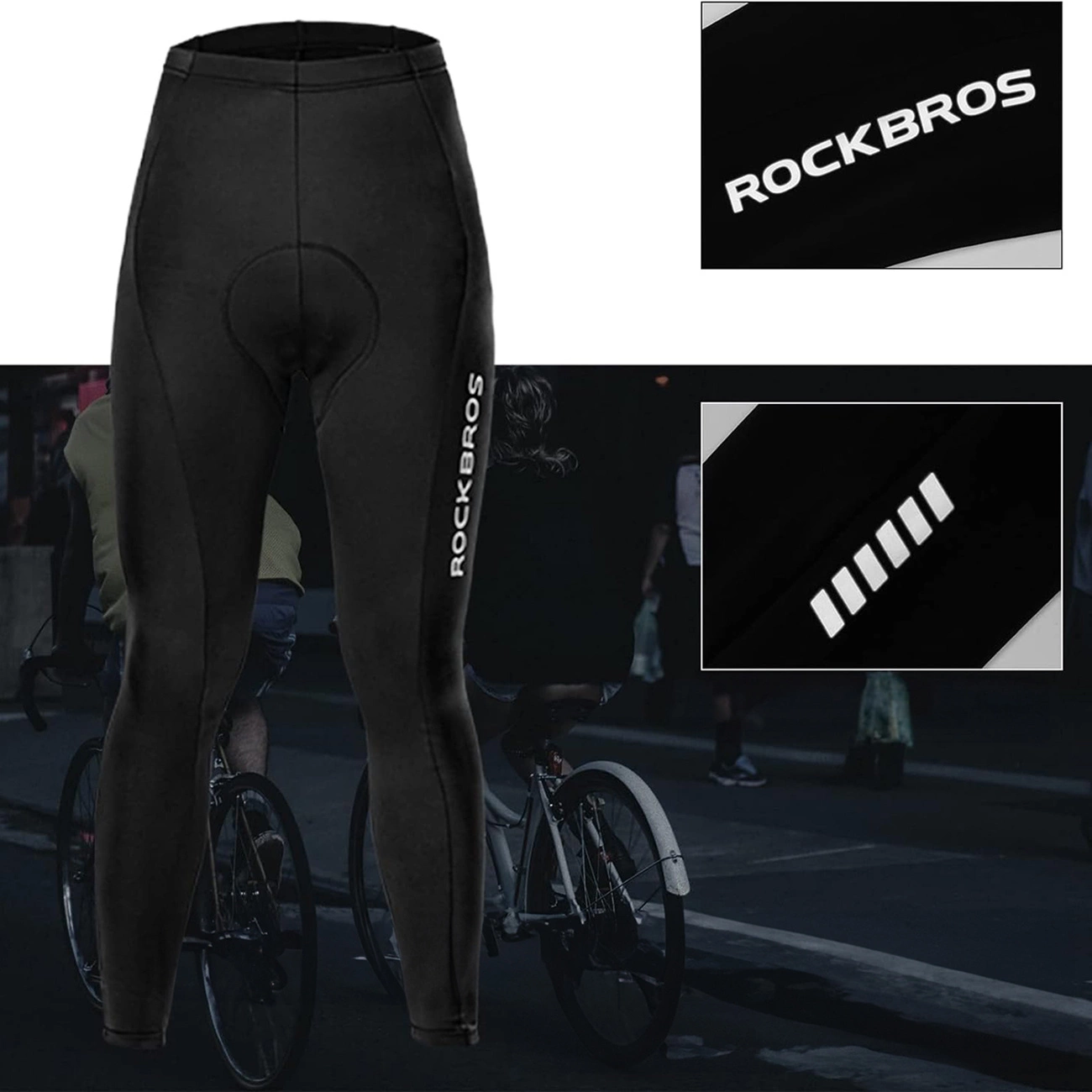 Rockbros RK20043XL cycling pants breathable with XXXL insert - black, Rockbros 5907769361821 5907769361821