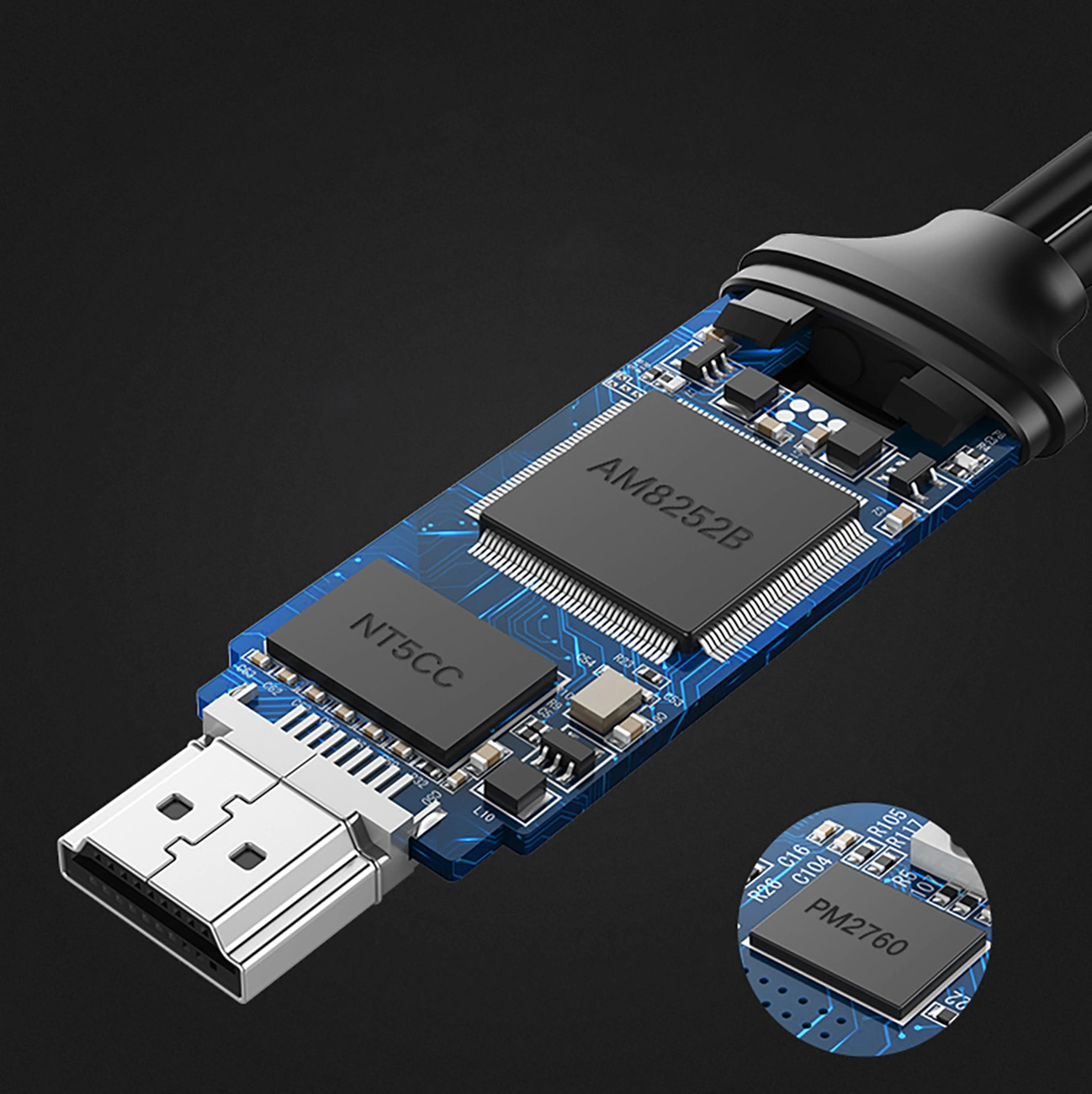 Ugreen CM151 50291 USB-A (female) - HDMI adapter with USB-A power port (male) 1.5m - gray, Ugreen 50291-ugreen 50291-ugreen