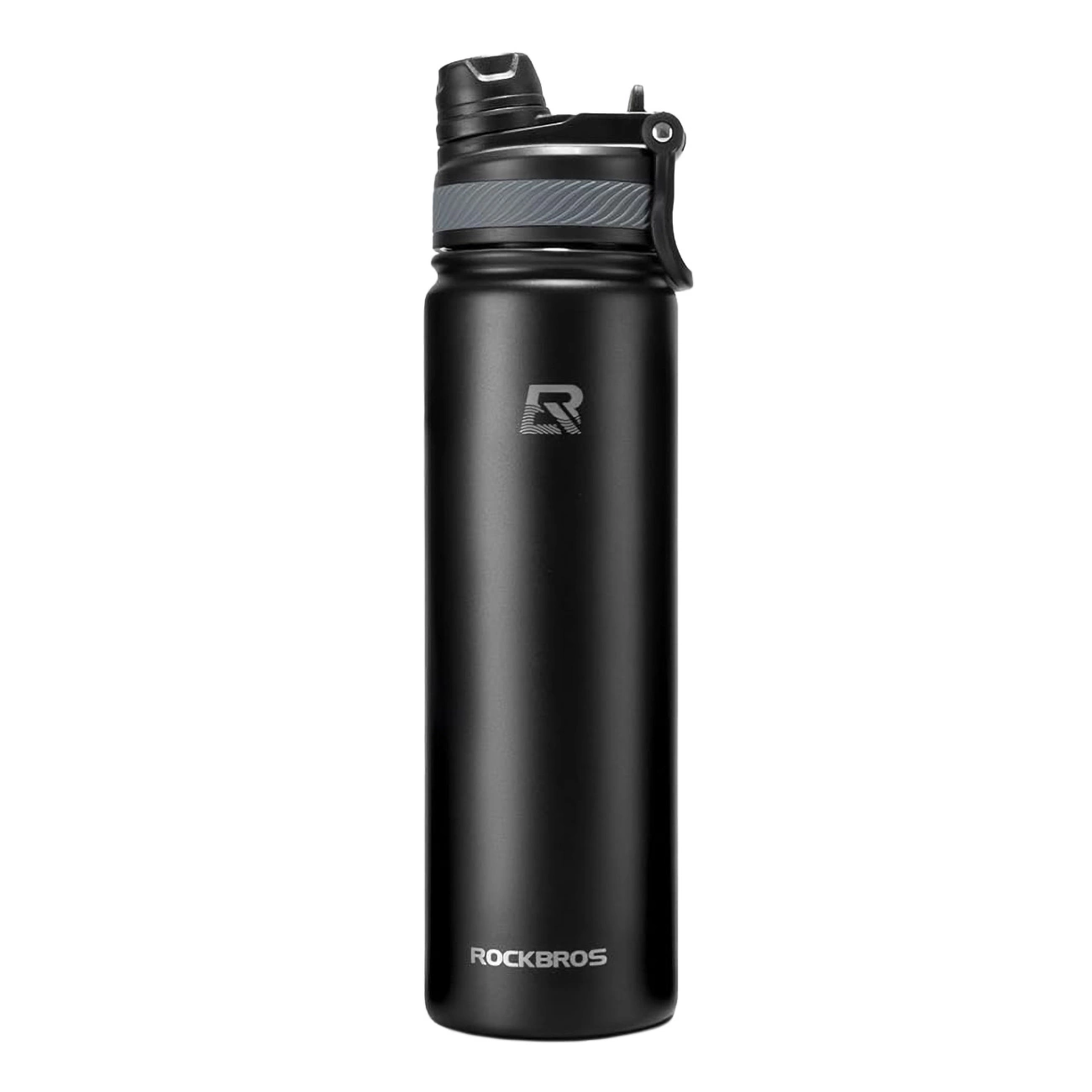 Rockbros 35210029002 thermal bicycle bottle for drinks 650 ml - black, Rockbros 7683507140856 7683507140856