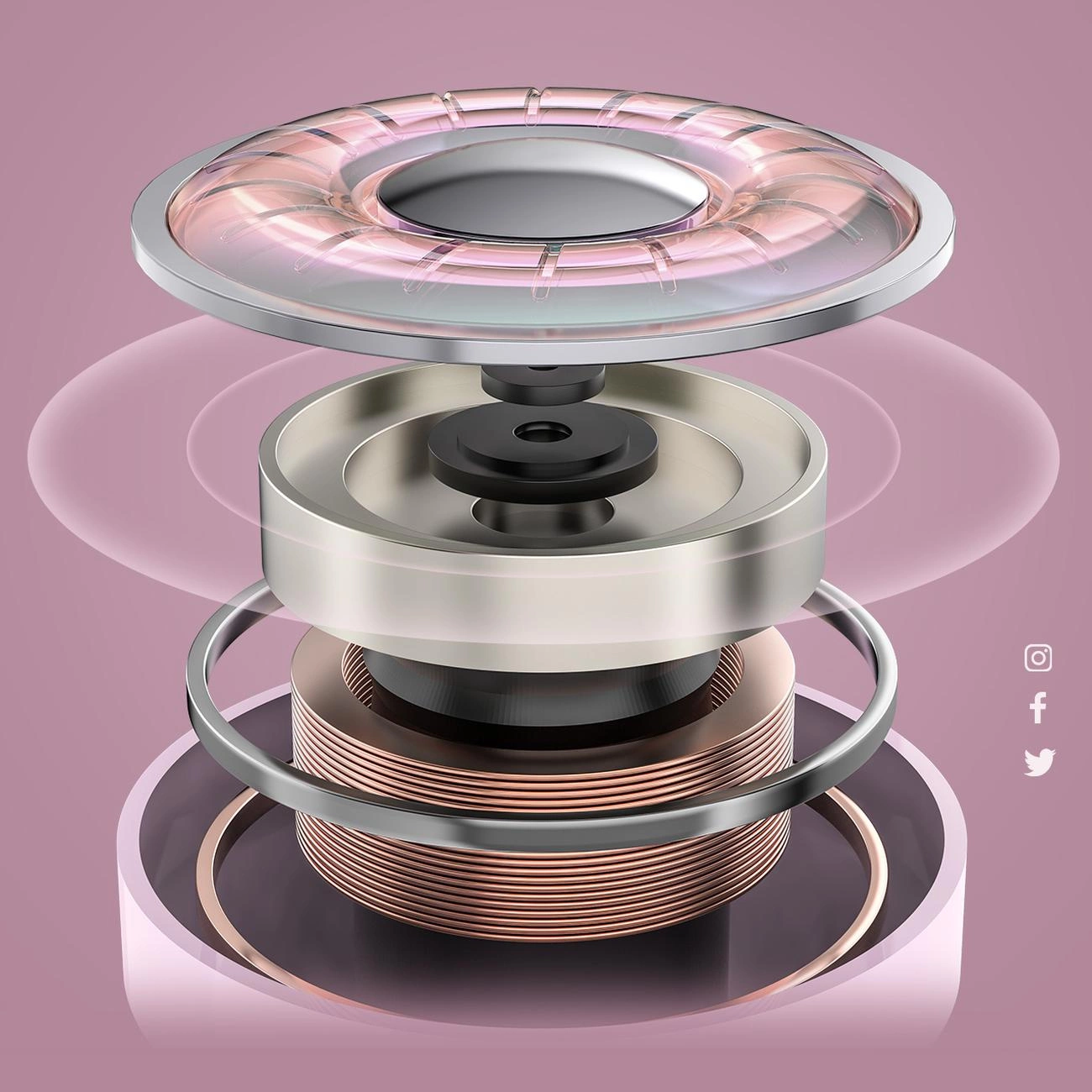 Acefast T6 TWS Bluetooth In-Ear Wireless Headphones - Pink, Acefast 6974316281566 6974316281566
