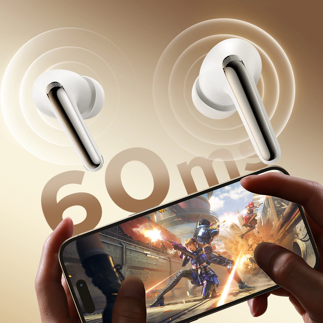 Joyroom Funpods JR-FN1 wireless in-ear TWS Bluetooth 5.4 ANC ENC headphones - white, Joyroom JR-FN1_W