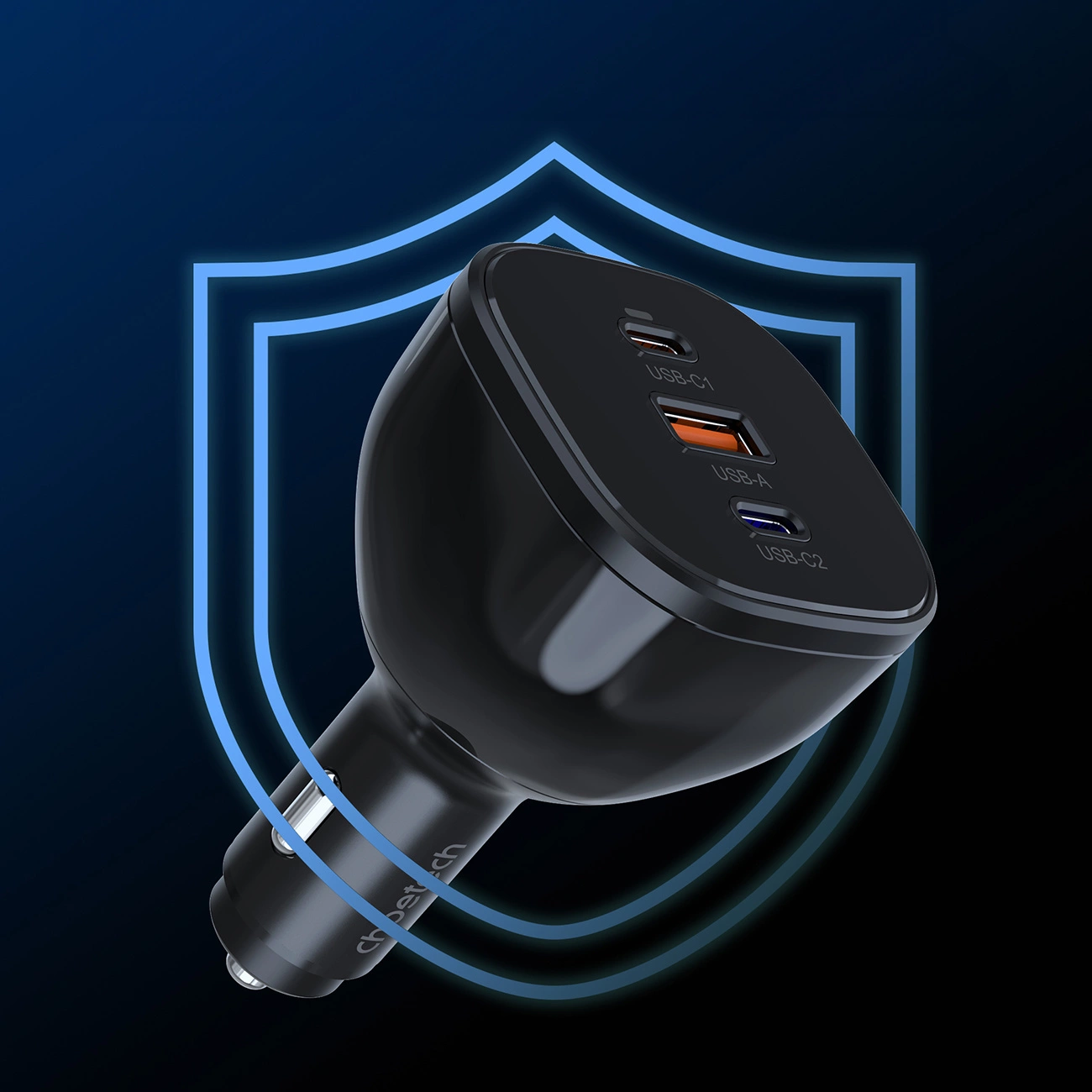 Choetech TC0024 car charger 160W 2x USB-C PD 3.1 1x USB-A - black, Choetech 6932112106216 6932112106216