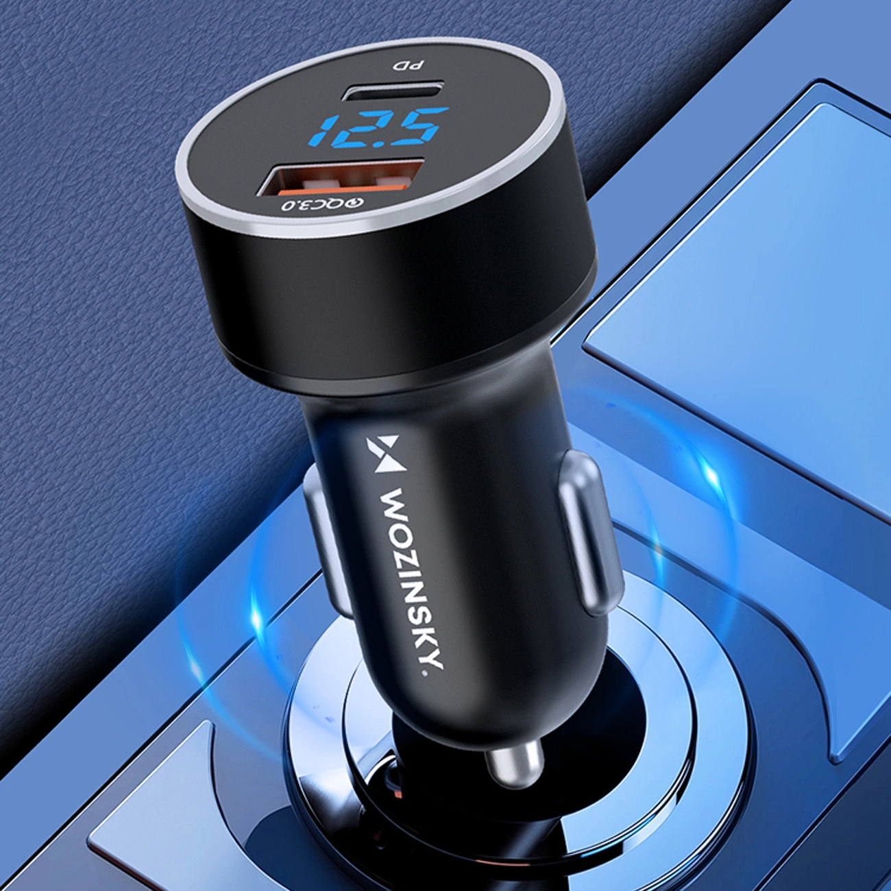 Wozinsky WDCCAC USB-C USB-A 36W car charger - black, Wozinsky 5907769308505 5907769308505