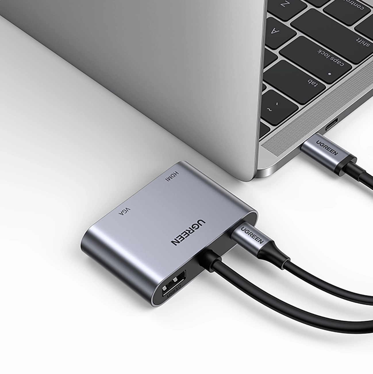 Ugreen CM162 50505 USB-C - HDMI / VGA / USB-A 3.0 / USB-C PD adapter - gray, Ugreen 50505-ugreen 50505-ugreen