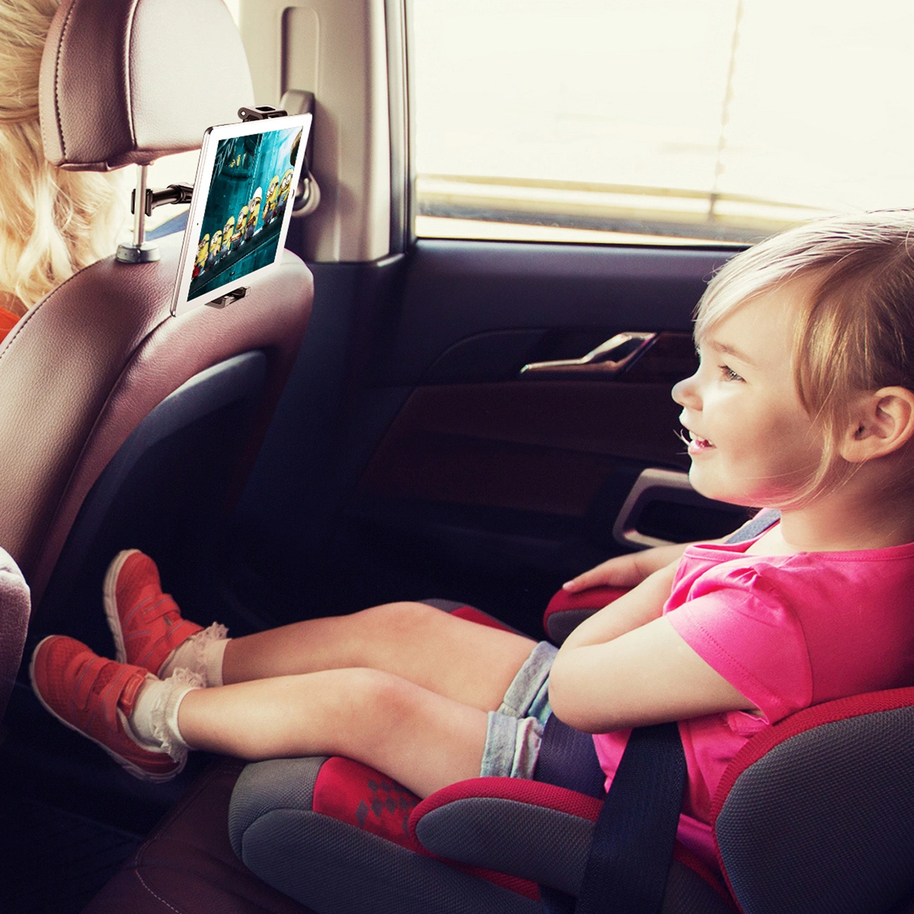 Baseus Backseat Car Mount SUHZ-01 Car Headrest Holder for Tablets / Smartphones 4.7-12.9" - Black, Baseus 6953156261358 6953156261358