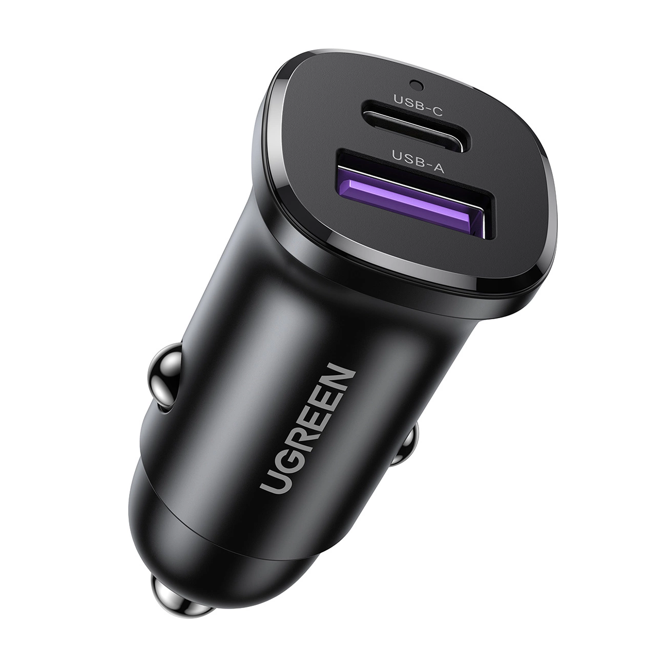 Ugreen EC305 25845 car charger USB-C USB-A 30W - black, Ugreen 25845-ugreen 25845-ugreen