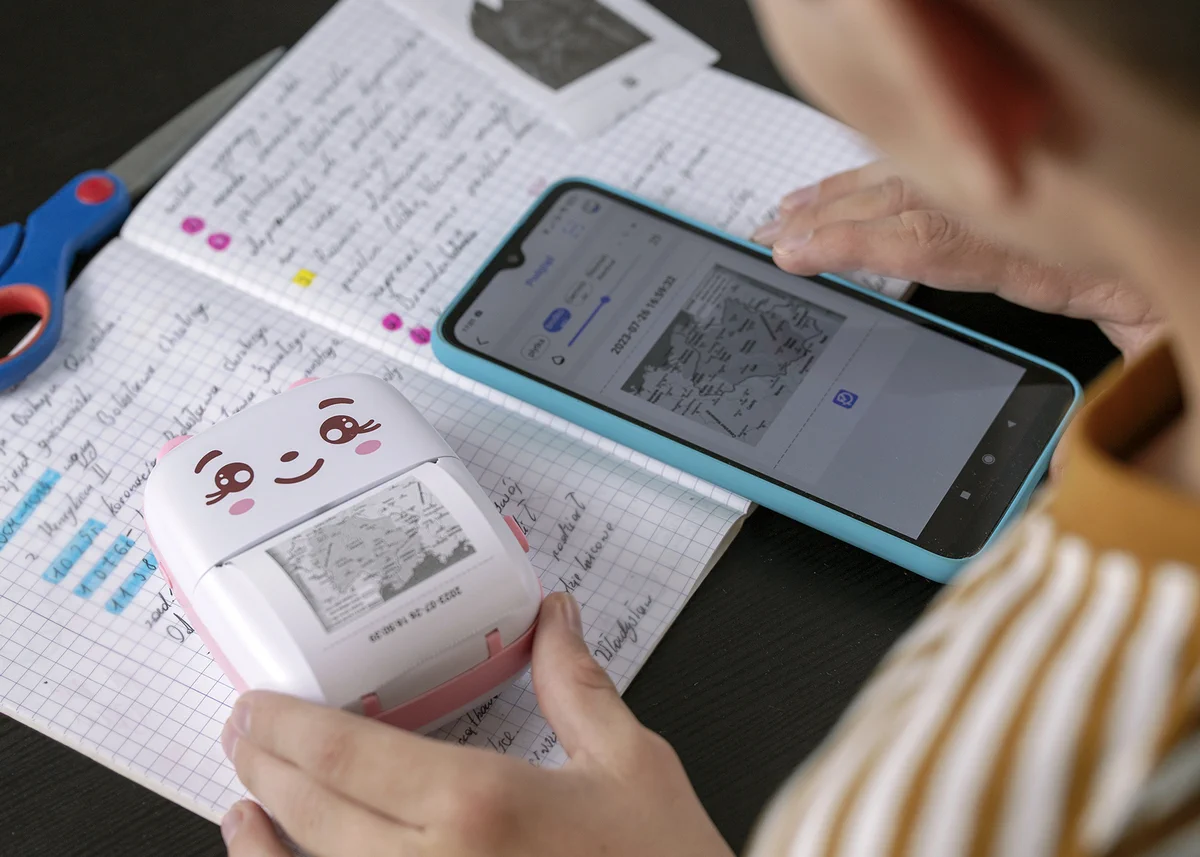 Mini Thermal Printer Extralink EPP-001 Pink, Bluetooth, USB-C, 1200 mAh, 210 dpi, EXTRALINK EX.34958 5905090334958