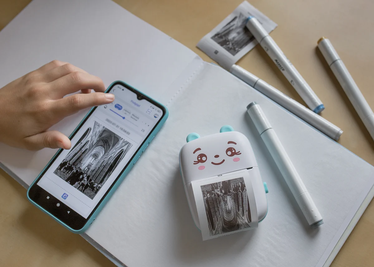 Mini Thermal Printer Extralink EPP-001 Pink, Bluetooth, USB-C, 1200 mAh, 210 dpi, EXTRALINK EX.34958 5905090334958