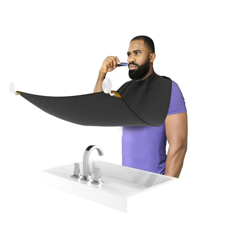 Extralink Beard Shaving Cape for Grooming and Cutting, Black, EXTRALINK BEARD SHAVING CAPE BLACK 5906168630545