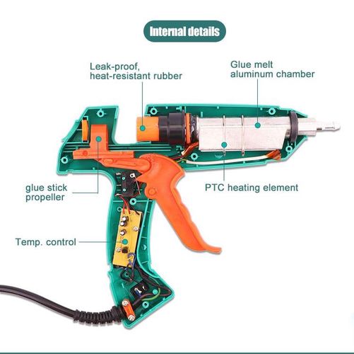 Karštų klijų pistoletas Ø11mm klijų lazdelėms 100W 170 (200)°C, GK-389B Pro'sKit GK-389B 4711552154221