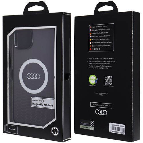 Audi IML Big Logo MagSafe case for iPhone 15 Plus / 14 Plus - black, Audi 6955250227315 6955250227315