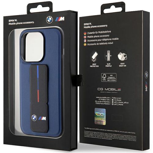 BMW M Grip Stand Bicolor case for iPhone 15 Pro - navy blue, BMW 3666339204822 3666339204822