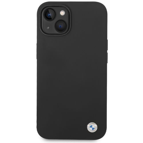BMW Silicone Metal Logo case for iPhone 15 / 14 / 13 - black, BMW 3666339200077 3666339200077