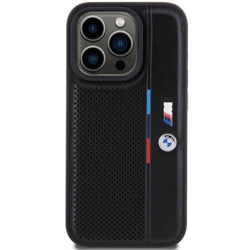 BMW Perforated Tricolor Line case for iPhone 15 Pro Max - black, BMW 3666339234720 3666339234720