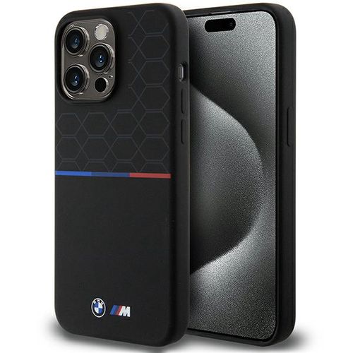 BMW M Silicone Pattern MagSafe case for iPhone 15 Pro Max - black, BMW 3666339145972 3666339145972